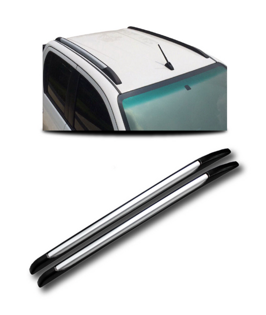 HILUX GD6 2016+ STICK ON ROOF RAILS BLACK & SILVER