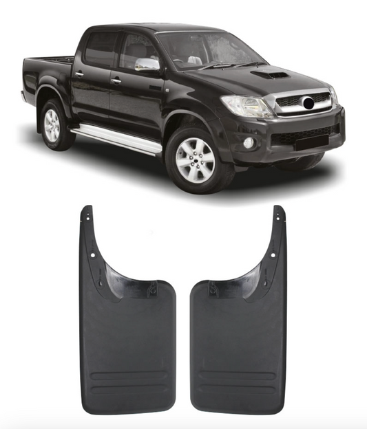 HILUX D4D 2005+ 2 PIECE LONG REAR MUDFLAPS