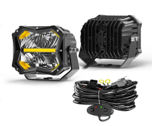 5 Inch 105W LED Spotlight with White & Amber DRL