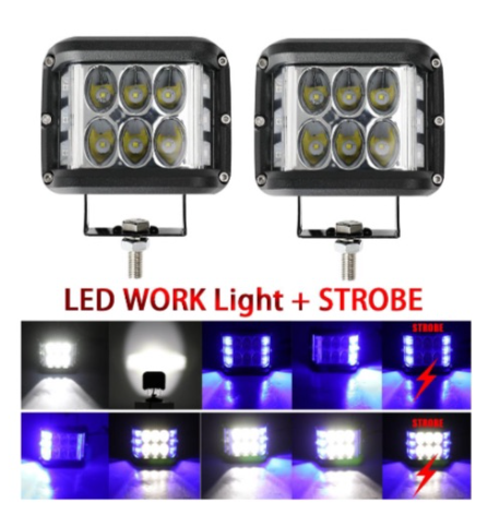 3-Inch 36W LED Work Light with Strobe