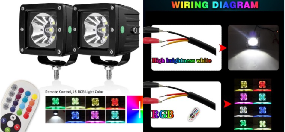 4x4 Nation MultiGlow 3-Inch LED Pod Light