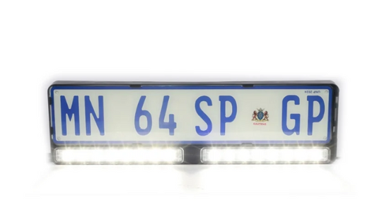 Number Plate Bracket with Integrated LED Bar