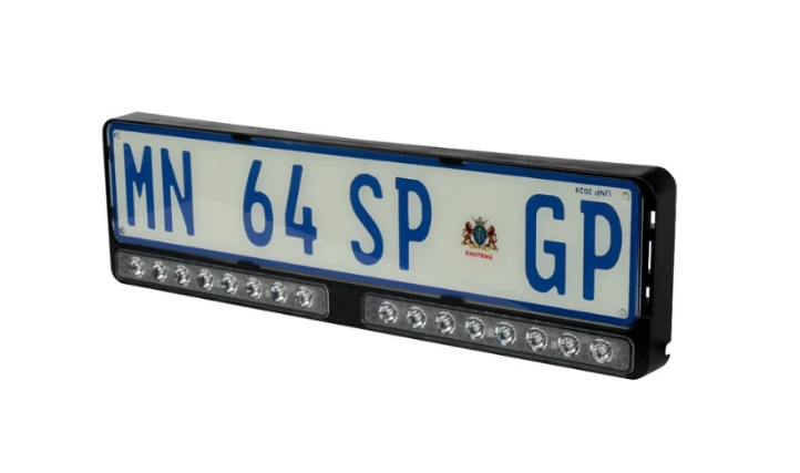 Number Plate Bracket with Integrated LED Bar
