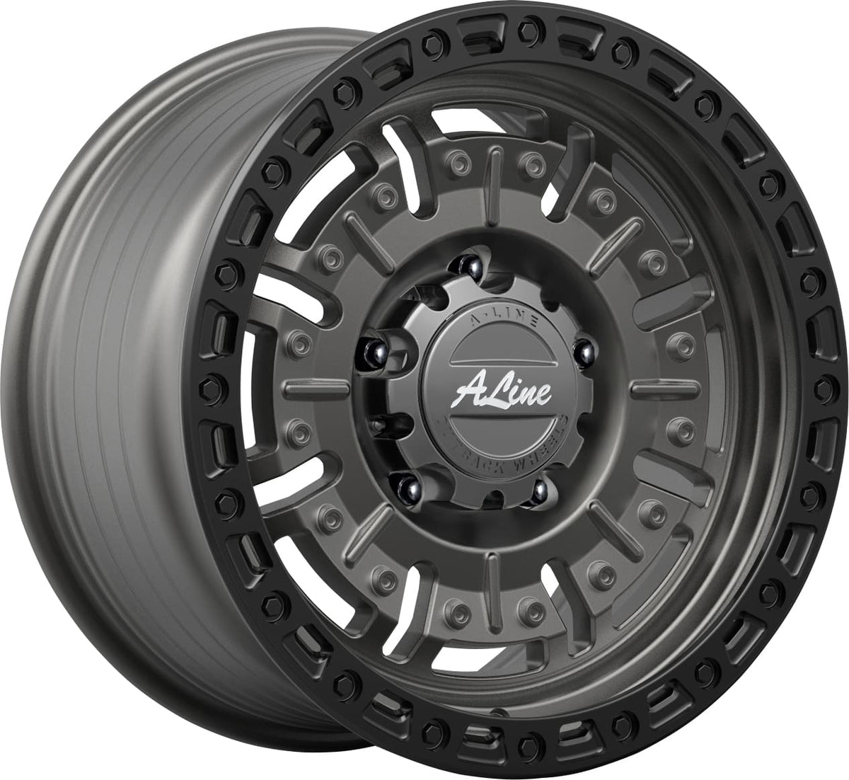 Swat Matt Charcoal Grey Black Lip Alloy Wheel