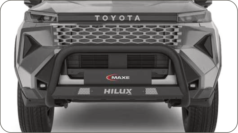 Toyota Hilux 2026 Black Stainless Steel Nudge Bar