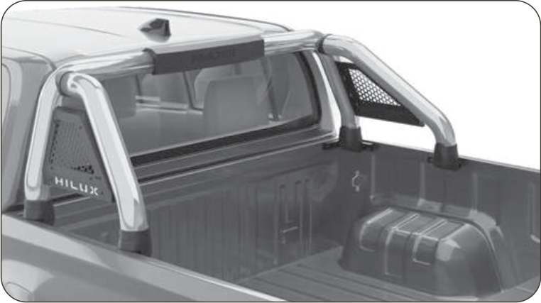 Toyota Hilux 2026 Polished Stainless Steel Short Leg Sill Mount Sports Bar