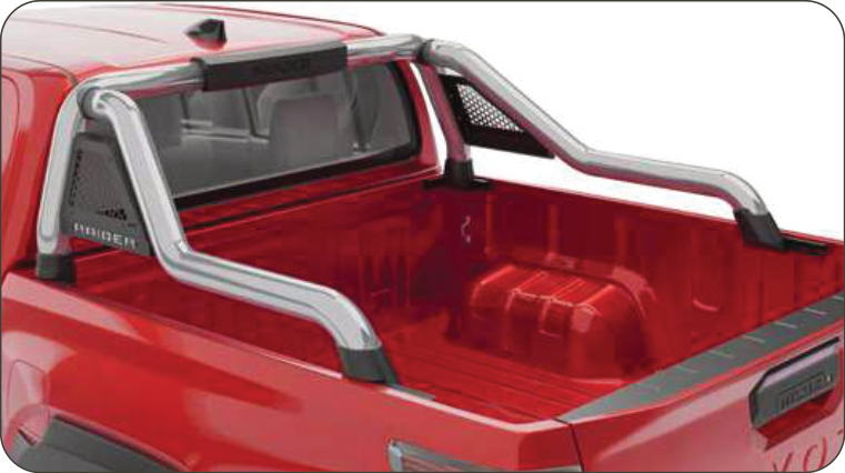Toyota Raider 2026 Polished Stainless Steel Long Leg Sill Mount Sports Bar