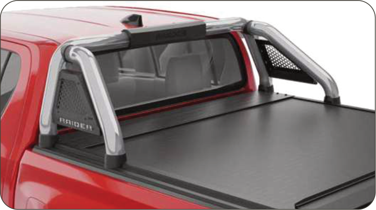 Toyota Raider 2026 Polished Stainless Steel Short Leg RollaTop Compatible Sports Bar