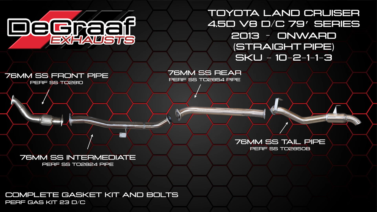 Toyota Land Cruiser V8 '79 Series Double Cab Pipe Only