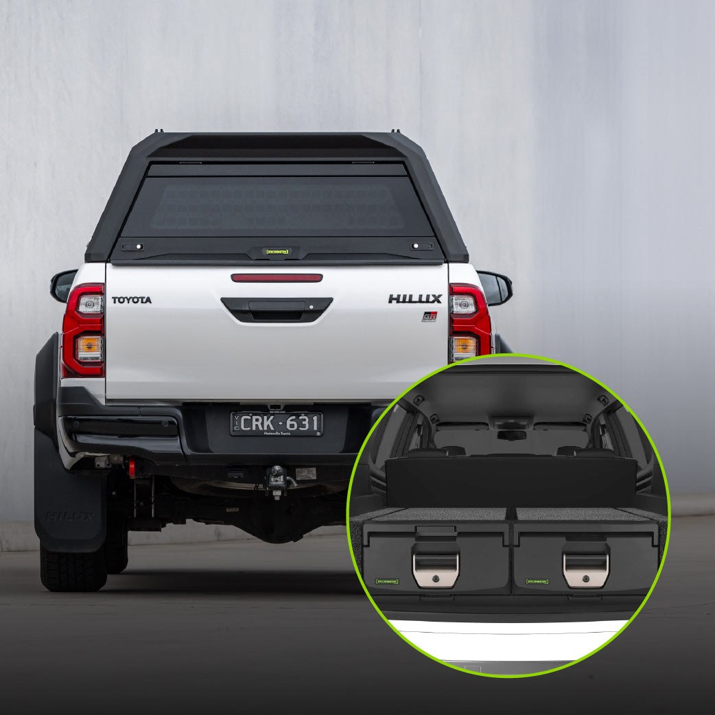 RAID Canopy Glass & Full Height Drawer Combo – Toyota Hilux Revo 2016–2026
