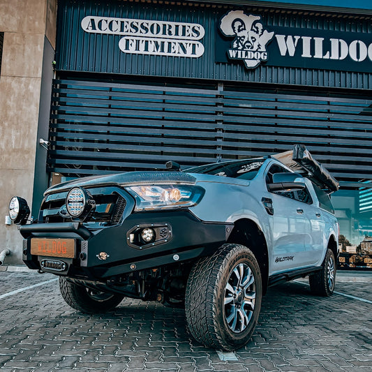 Ford Ranger Facelift K9 Front Bumper with Nudge, Black