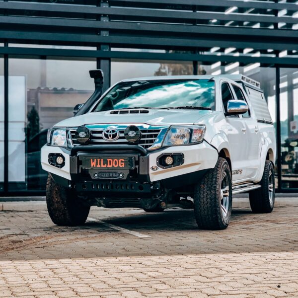 Hilux (2011-2015) K9 Front, Round Nudge, Spotlight Brackets, Colour - Toyota Hilux 2011-2015