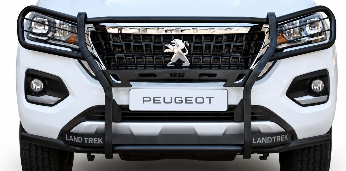 Peugeot Landtrek Black Stainless Steel Full Face Bull Bar