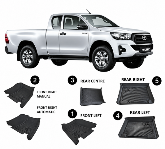 Toyota Hilux Revo Club Cab 2016+ Complete Mat Set