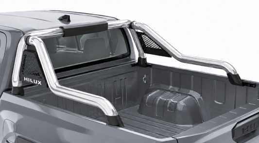 Toyota Hilux 2026 Polished Stainless Steel Long Leg Sill Mount Sports Bar