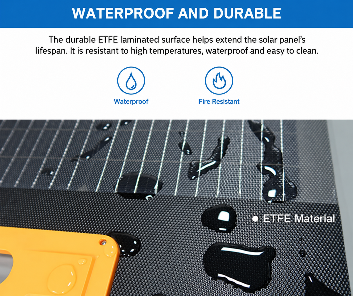200W 19.4V Portable Monocrystalline Solar Panel