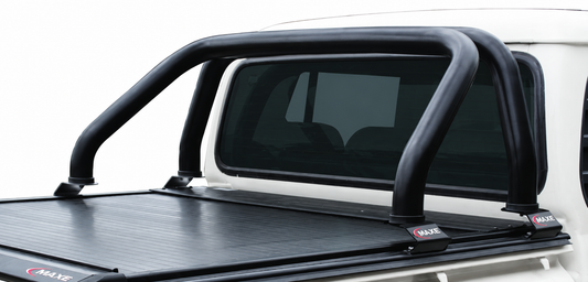 Mahindra Pik Up Double Cab Black Stainless Steel Tonneau Cover Compatible Sports Bar