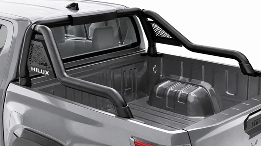 Toyota Hilux 2026 Black Stainless Steel Long Leg Sill Mount Sports Bar