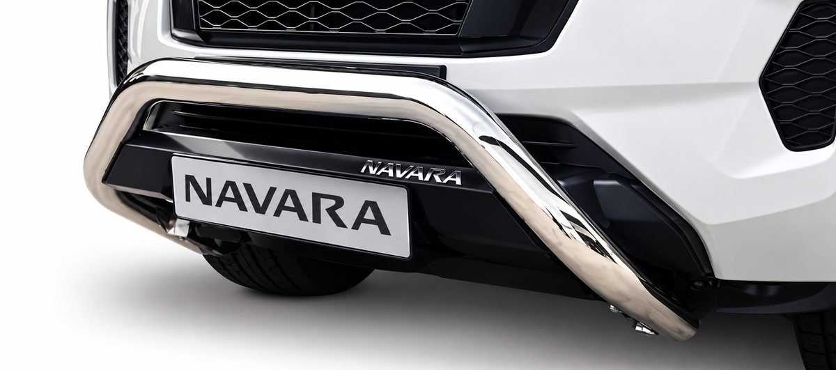 Nissan Navara D23 Polished Stainless Steel Nudge Bar