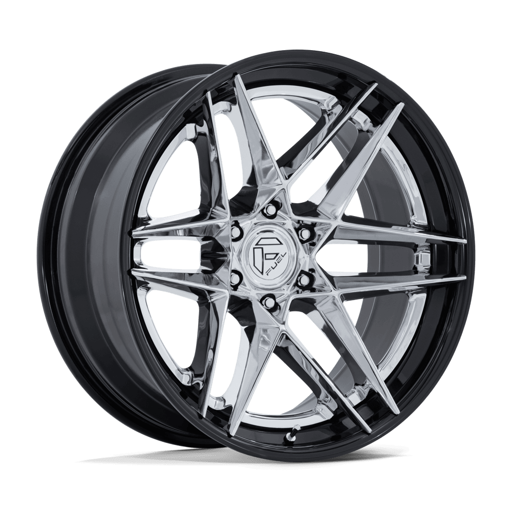 Flight Alloy Wheel – Chrome with Gloss Black Lip