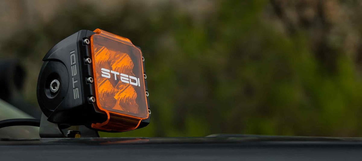 STEDI C-4 LED Cube Light Cover — Amber Translucent — view 2