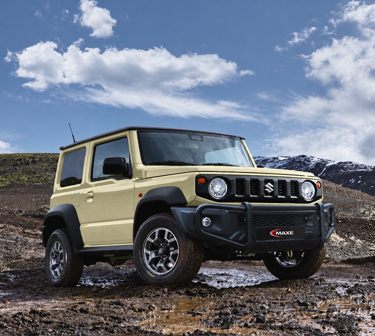 Suzuki Jimny Black Stainless Steel Bumper Wrap Around