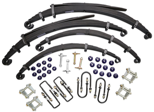 Toyota Land Cruiser – Formula Leaf Spring Kit – 50mm lift, 50-100kg Front & 0-100kg (Troop Carrier) & 0-200kg (Cab Chassis) Rear