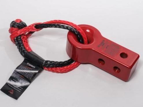 Saber Alloy Recovery Hitch & 9K Soft Shackle – Red