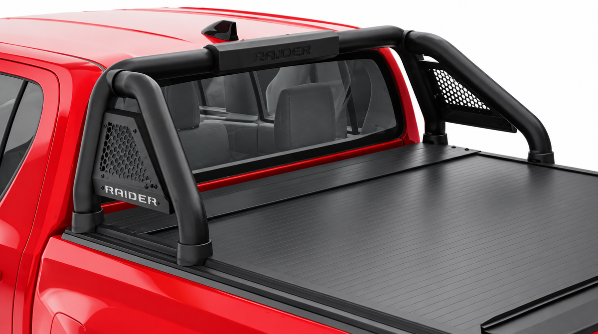 Toyota Raider 2026 Black Stainless Steel Short Leg RollaTop Compatible Sports Bar