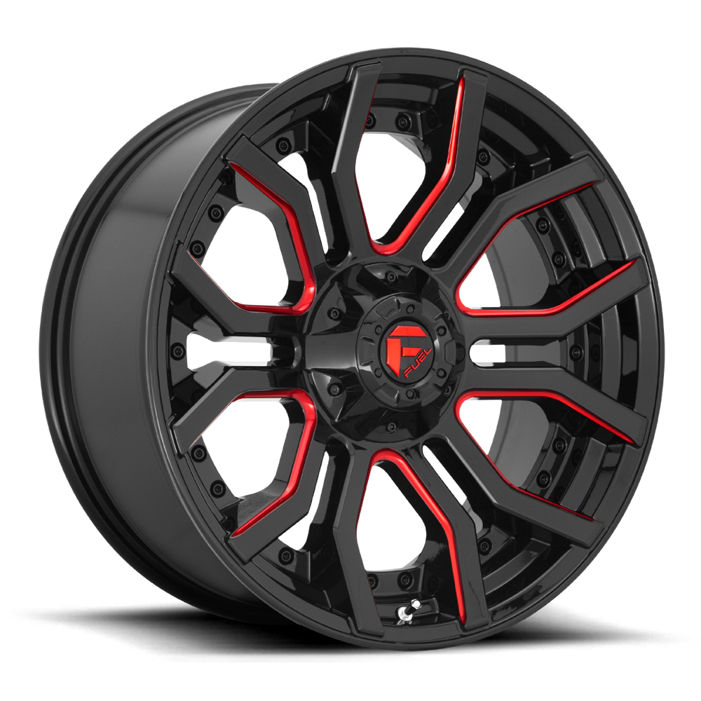 Rage Alloy Wheel – Gloss Black Red Tinted Clear