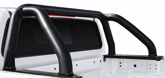 Nissan Navara D23 Black Coated Stainless Steel Fleet Sports Bar – Double, Extra & Single Cab