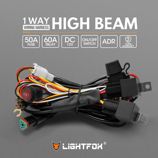 Lightfox High Beam Wiring Harness – DT 3-Pin