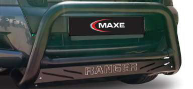 Ford Ranger T6/T7 Black Coated Nudge Bar with Sump Guard – Not Parking Sensor Compatible