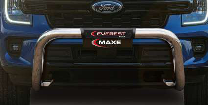 Ford Everest Next Gen Polished Stainless Steel Nudge Bar with Branded Cover