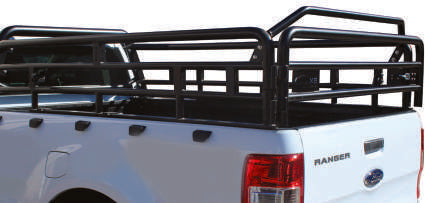 Ford Ranger T6/T7 Single Cab Black Coated Stainless Steel Cattle Rail