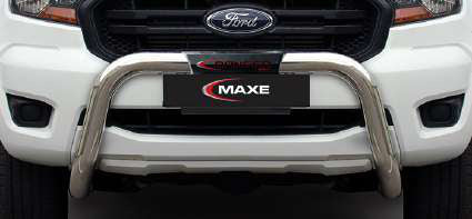 Ford Ranger T6/T7 Polished Stainless Steel Nudge Bar with Branded Cover