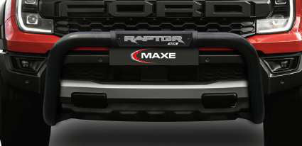 Ford Ranger Raptor Next Gen Black Coated Stainless Steel Parking Sensor Compatible Nudge Bar with Branded Cover