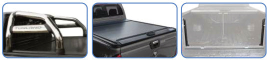 Foton Tunland G7 Polished Stainless Steel Sports Bar, RollaTop, And Dust Defence Kit