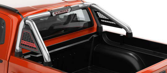 Isuzu D-Max V-Cross Gen 7 Polished Stainless Steel Short-Leg Sports Bar – Double Cab & Xtra Cab