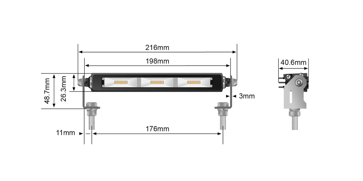 STEDI Micro V2 7.8" 12 LED Flood Light (5700K) — view 5