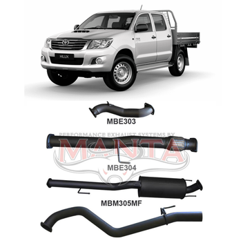 Hilux KUN26R 3.0L D4D 3in Muffler NO Cat