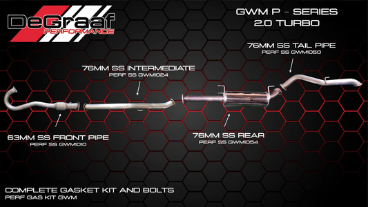 GWM P-Series 76mm Stainless Steel Exhaust System