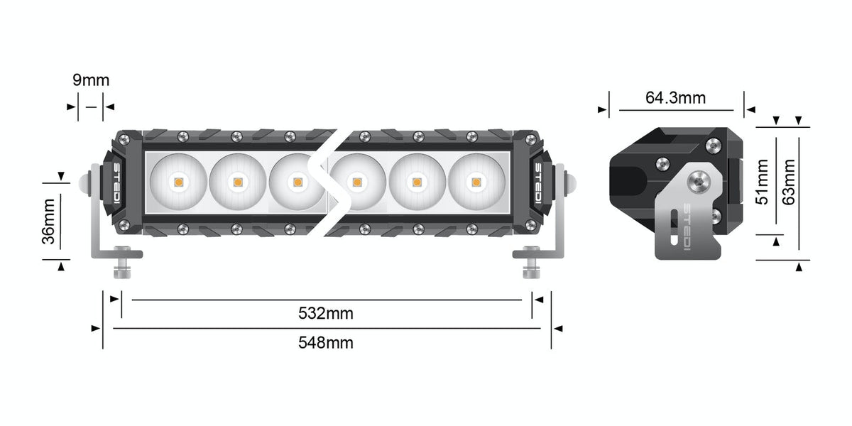 STEDI ST3K 21.5" 20 LED Slim Light Bar — view 6